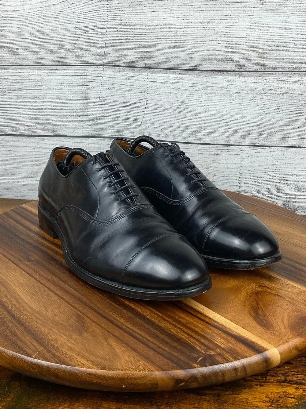 Allen Edmonds Park Avenue Cap Toe Oxford Dress Shoe Black Leather Mens Size 10.5